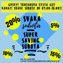 SUPER SAVING SUBOTA - uštedite subotom u Aromabelli - U KOLOVOZU 10% NA CJELOKUPNI ASORTIMAN !!