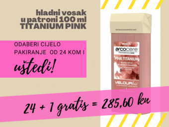 Patrona voska za depilaciju TITANIUM PINK 24+1 gratis - DEPILACIJAVoskovi u patronamaSPECIJALNE PONUDEDEPILATORY (HAIR REMOVAL) PRODUCTSLiposoluble waxes in roll-on cartridgesSPECIAL OFFERS cijena, prodaja, Hrvatska Patrona voska za depilaciju TITANIUM PINK 24+1 gratis - DEPILACIJAVoskovi u patronamaSPECIJALNE PONUDEDEPILATORY (HAIR REMOVAL) PRODUCTSLiposoluble waxes in roll-on cartridgesSPECIAL OFFERS cijena, prodaja, Hrvatska