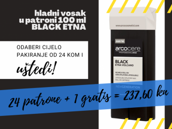 Patrona voska za depilaciju BLACK ETNA 24+1 gratis - KOZMETIČKI SALONIDepilacijaBEAUTY SALON AND SPADepilatory (hair removal) products cijena, prodaja, Hrvatska Patrona voska za depilaciju BLACK ETNA 24+1 gratis - KOZMETIČKI SALONIDepilacijaBEAUTY SALON AND SPADepilatory (hair removal) products cijena, prodaja, Hrvatska