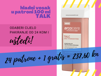 Patrona voska za depilaciju TALK 24+1 gratis - KOZMETIČKI SALONIDepilacijaBEAUTY SALON AND SPADepilatory (hair removal) products cijena, prodaja, Hrvatska Patrona voska za depilaciju TALK 24+1 gratis - KOZMETIČKI SALONIDepilacijaBEAUTY SALON AND SPADepilatory (hair removal) products cijena, prodaja, Hrvatska