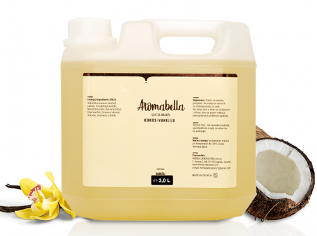 Ulje za masažu kokos & vanilija 3000 mL - AROMABELLA ULJA Aromabella ulja za masažu i njegu tijela 3000 mLAROMABELLA MASSAGE OILSAromabella massage oils 3000 ml cijena, prodaja, Hrvatska