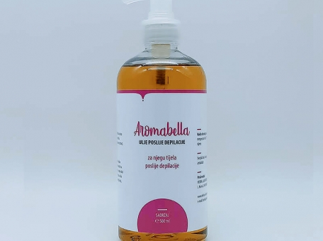 Aromabella ulje poslije depilacije 500 mL - AROMABELLA ULJA Aromabella ulja za masažu i njegu tijela 500 mLDEPILACIJAPreparati za prije i poslije depilacijeAROMABELLA MASSAGE OILSAromabella massage oils 500 mlDEPILATORY (HAIR REMOVAL) PRODUCTSPre/after epilation products cijena, prodaja, Hrvatska