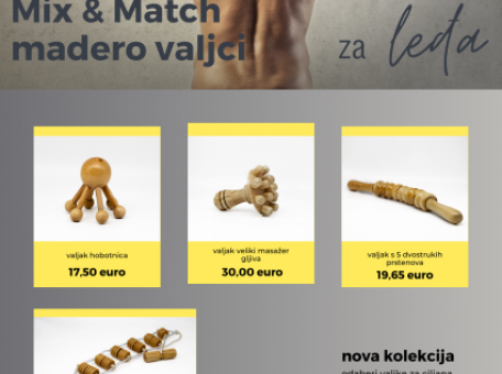 Mix & match valjci za leđa - MADEROTERAPIJAValjci (oklagije) za maderoterapiju tijelaMADEROTHERAPYMaderotherapy rollers for body cijena, prodaja, Hrvatska